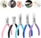 5-Piece Jewelry Pliers Set, Steel, Needle/Chain/Round/Bent & Wire Cutter